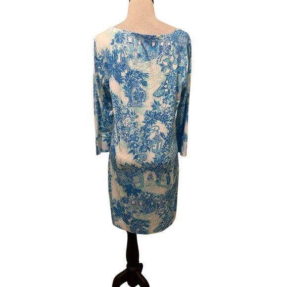 Lilly Pulitzer Womens UPF 50+ Toile About Me Sophie Dress Blue Large NWT - Picture 5 of 8